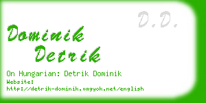dominik detrik business card